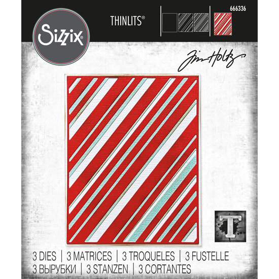 Tim Holtz Sizzix Thinlits Die Set Tim Holtz Layered Stripes 3 Dies