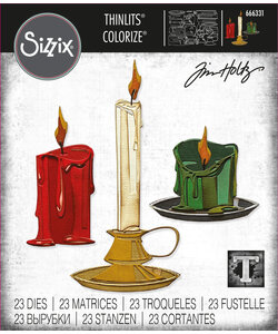 Sizzix Thinlits Colorize  Die Set Tim Holtz Candle Shop 23 Dies