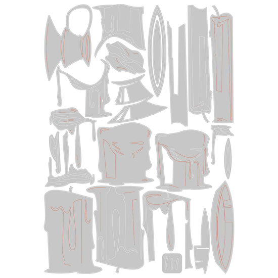 Tim Holtz Sizzix Thinlits Colorize  Die Set Tim Holtz Candle Shop 23 Dies