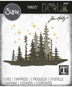 Sizzix Tim Holtz Thinlits Die Set Forest Shadow 3 Dies