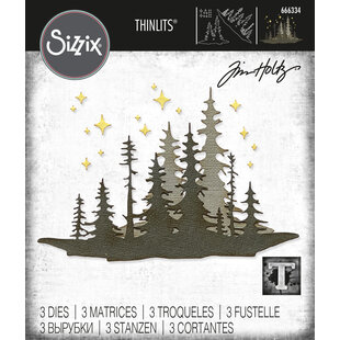 Sizzix Thinlits Die Set Tim Holtz Forest Shadow 3 Dies