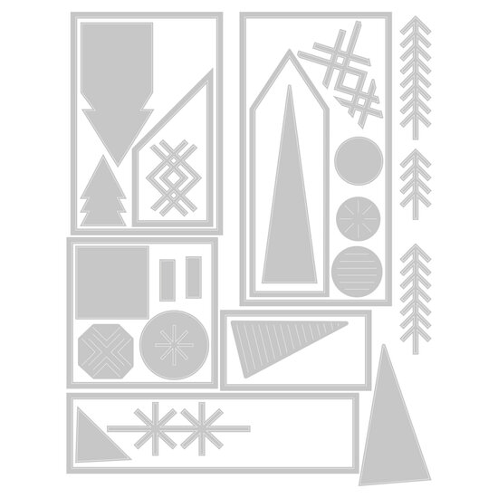 Tim Holtz Sizzix Tim Holtz Thinlits Die Set Holiday Blocks 27 Dies