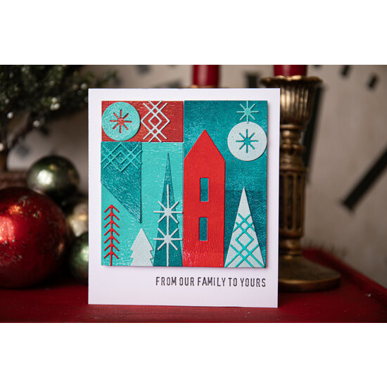 Tim Holtz Sizzix Tim Holtz Thinlits Die Set Holiday Blocks 27 Dies