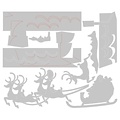 Tim Holtz Sizzix Thinlits Die Set Tim Holtz Reindeer Sleigh 8 Dies