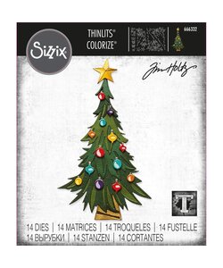 Sizzix Thinlits Colorize  Die Set Tim Holtz Trim a Tree 14 Dies