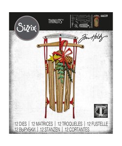 Sizzix Thinlits Die Set Tim Holtz Vintage Sled 12 Dies