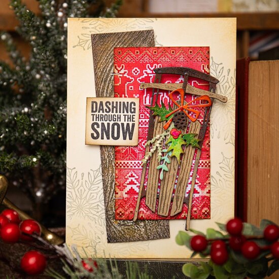 Tim Holtz Sizzix Thinlits Die Set Tim Holtz Vintage Sled 12 Dies