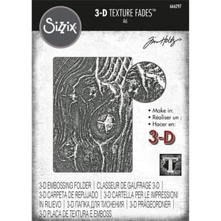 Sizzix Tim Holtz 3-D Texture Fades Embossing Folder Woodgrain
