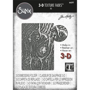 Sizzix Tim Holtz 3-D Texture Fades Embossing Folder Woodgrain