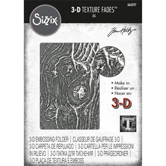 Tim Holtz Sizzix Tim Holtz 3-D Texture Fades Embossing Folder Woodgrain