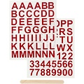 Creotime Rub-On Stickers Letters En Cijfers Hoogte  17 mm. Rood incl. tool