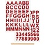 Creotime Rub-On Stickers Letters En Cijfers Hoogte  17 mm. Rood incl. tool