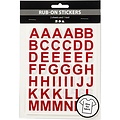 Creotime Rub-On Stickers Letters En Cijfers Hoogte  17 mm. Rood incl. tool