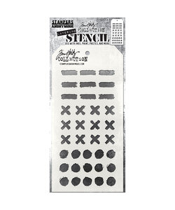 Tim Holtz Layering Stencil 4 1/8" x 8 1/2" Markings