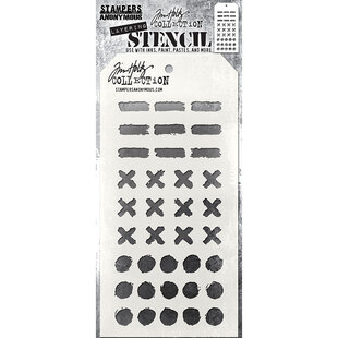 Tim Holtz Layering Stencil 4 1/8" x 8 1/2" Markings