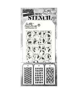 Tim Holtz Mini Layering Stencil 3 1/8" x 6 1/4" Set 55 3/Pkg