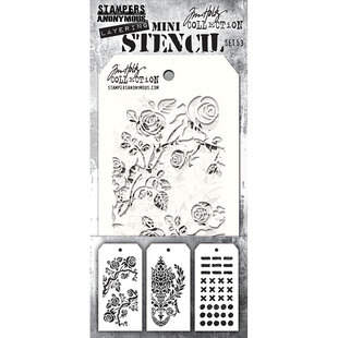 Tim Holtz Mini Layering Stencil 3 1/8" x 6 1/4" Set 53 3/Pkg