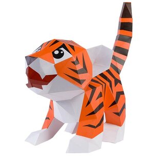 Paper Model kit 3D Baby Tiger 33x23x35 cm.