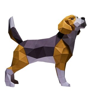 Paper Model kit 3D Beagle 42x20x48 cm.