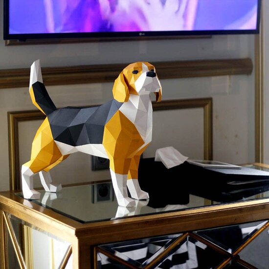 Papercraft world Paper Model kit 3D Beagle 42x20x48 cm.
