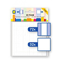 Jeje JeJe 3D Foam Dots  12x12 + 12x6 x 2mm. Wit