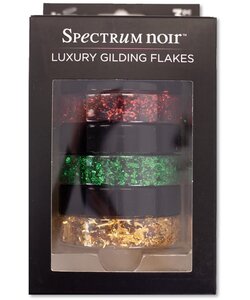 Spectrum Noir Luxury Gilding Flakes 3x50ml. Christmas