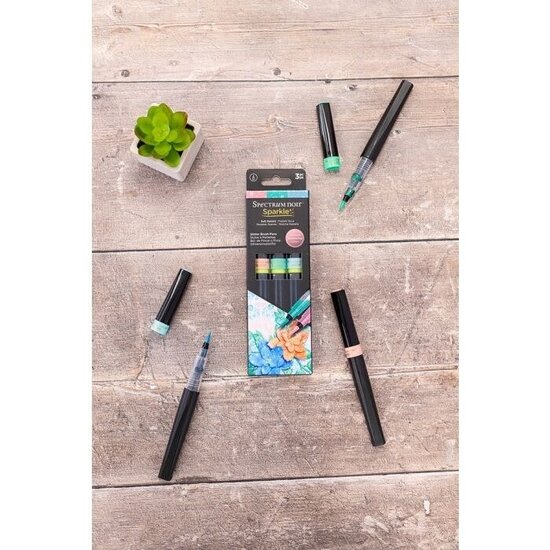 Spectrum Noir Spectrum Noir Sparkle Glitter Brush Pens Set Soft Pastel