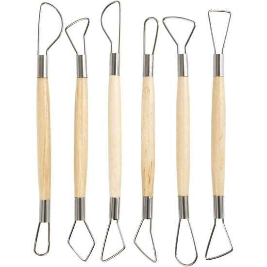 Creativ Company Mirettes Set, Ronde kanten l: 20 cm, 6 assorti