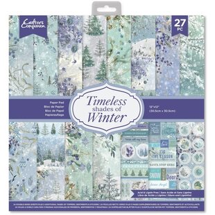 Crafter's Companion Paper Pad Christmas 30x30cm. Timeless shades of Winter
