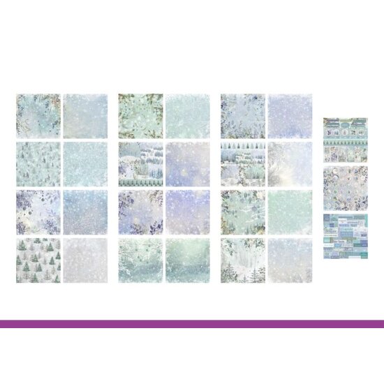 Crafter´s Companion Crafter's Companion Paper Pad Christmas 30x30cm. Timeless shades of Winter