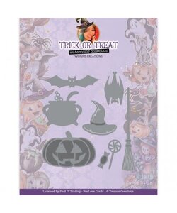 Yvonne Creations stansmal Watercolor collection Happy Halloween