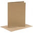 Creotime Kaarten en Enveloppen 10,5x15 cm Naturel Craft 6 st.