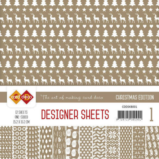 Card Deco Card Deco Designer Sheets Kerst Koffiebruin