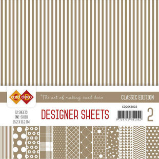 Card Deco Designer Sheets Classic Koffiebruin