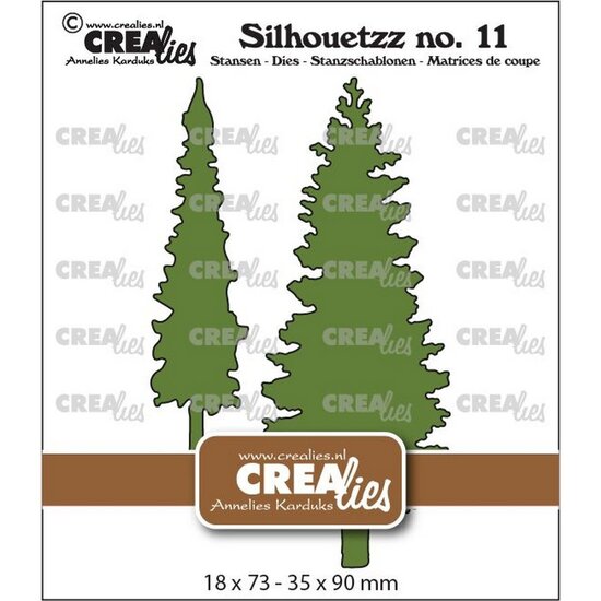Crealies Crealies  Stansmal Silhouetzz Bomen A 2st.