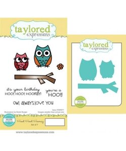 Taylored Expressions Stempel/Stansmal A6 Uilen 7 pcs