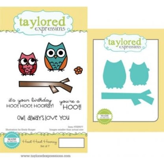 Taylored Expressions Taylored Expressions Stempel/Stansmal A6 Uilen 7 pcs