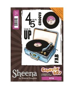 Sheena Douglass Unmounted Stempel A6 Groovin' 60's