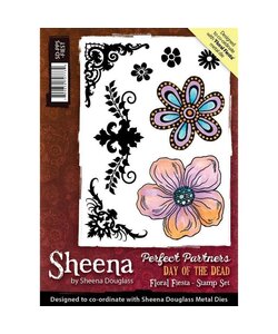Sheena Douglass Unmounted Stempel A6 Floral Fiesta
