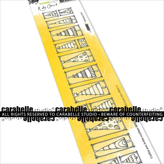 Carabelle Studio Carabelle Studio Rand stempel 5x29cm. O Christmas Tree van Kate Crane