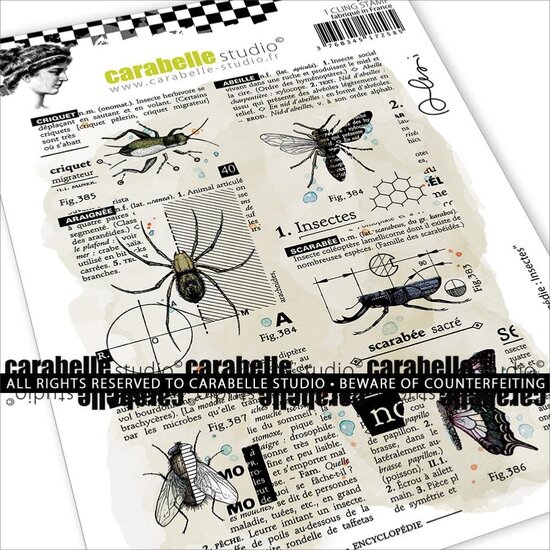 Carabelle Studio Carabelle Studio Stempel A6 Encyclopedie Insecten door Alexi