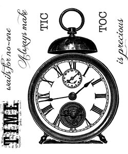 Woodware Clear Stamp Tic Toc