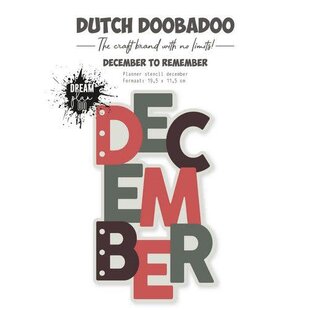 DDBD December to Remember Card Art Planner stencil  19,5x11,5cm.