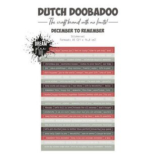 DDBD December tot Remember Stickervel A5 Teksten