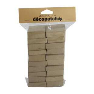 Decopatch Papier Maché Mini Doosjes Vierkant 3x5x5cm. 10st