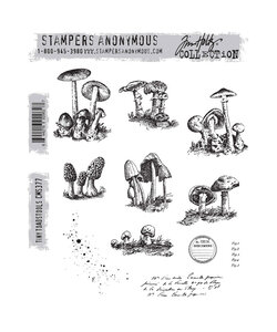 Tim Holtz Cling Stamp Tiny Toadstools