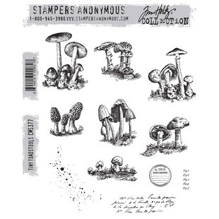 Tim Holtz Cling Stamp Tiny Toadstools