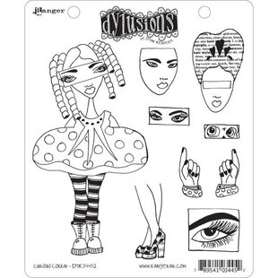 Dylusions Cling Stamp Set Curious Corrin