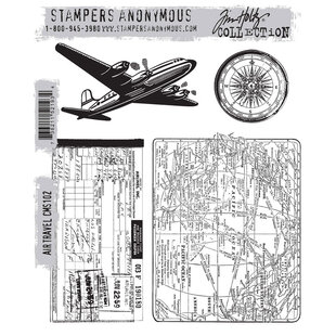 Tim Holtz Cling Stamp Air Travel