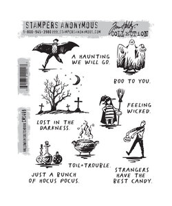 Tim Holtz Cling Stamp Halloween Sketchbook